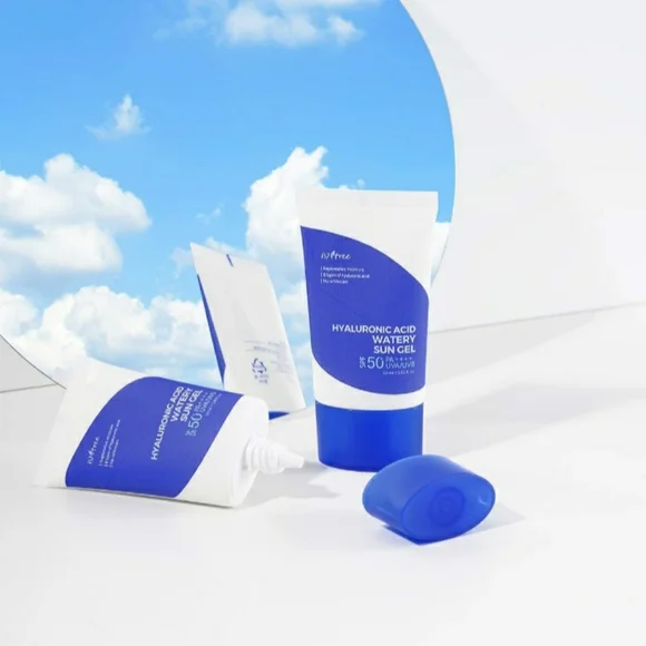 ISNTREE Hyaluronic Acid Watery Sun Gel 50ml 1.69 fl.oz 50+ PA++++ | (2 pack) - Picture 8 of 10